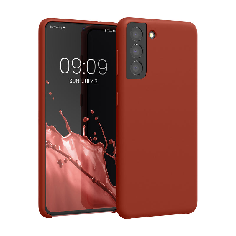 kwmobile Handyhülle für Samsung Galaxy S21 Hülle - Case Silikon - Kabelloses Laden - Schutzhülle Cover
