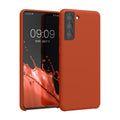 kwmobile Handyhülle für Samsung Galaxy S21 Hülle - Case Silikon - Kabelloses Laden - Schutzhülle Cover