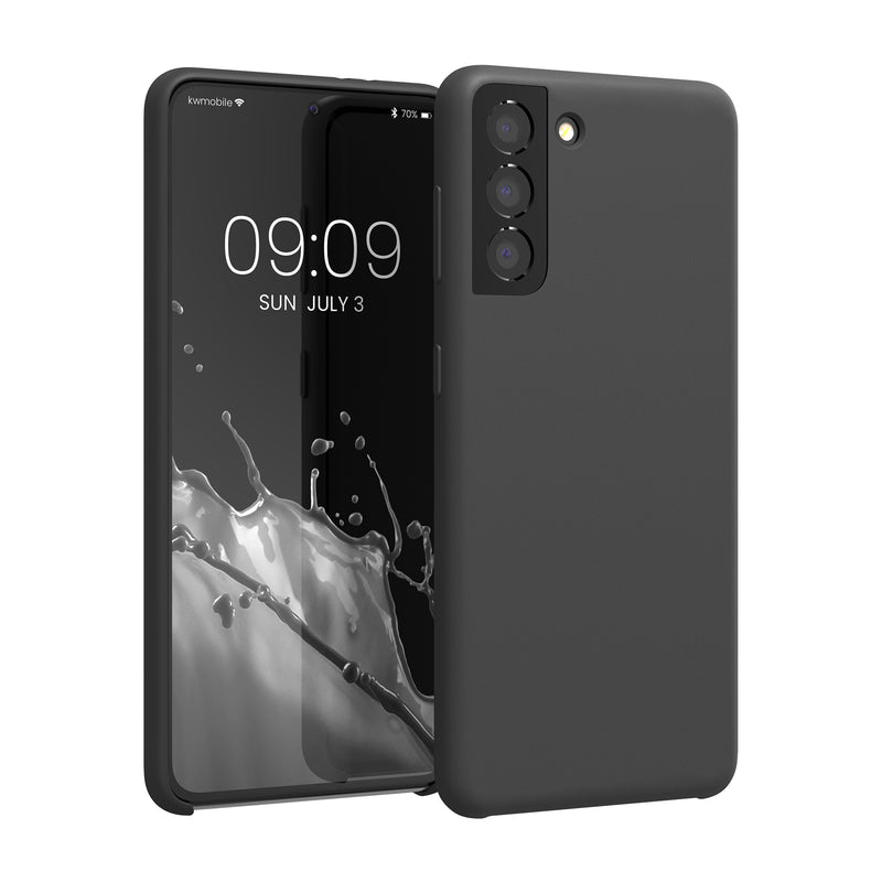 kwmobile Handyhülle für Samsung Galaxy S21 Hülle - Case Silikon - Kabelloses Laden - Schutzhülle Cover