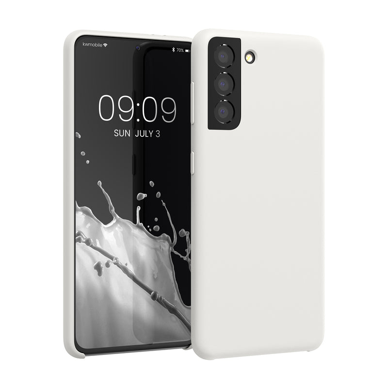 kwmobile Handyhülle für Samsung Galaxy S21 Hülle - Case Silikon - Kabelloses Laden - Schutzhülle Cover