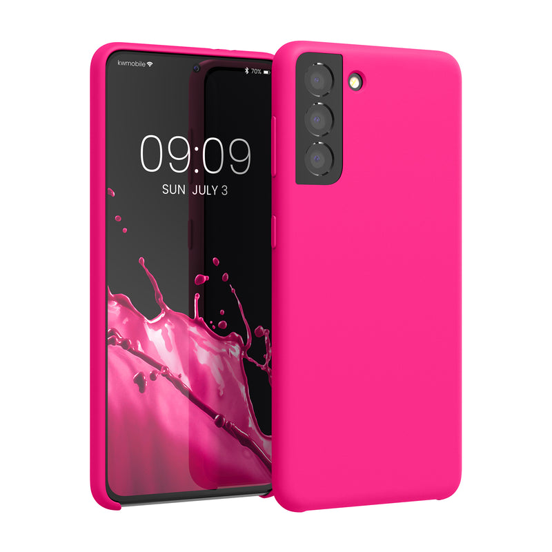 kwmobile Handyhülle für Samsung Galaxy S21 Hülle - Case Silikon - Kabelloses Laden - Schutzhülle Cover