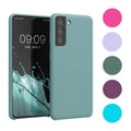 kwmobile Hülle kompatibel mit Samsung Galaxy S21 Hülle - Silikon Handy Case - Handyhülle weiche Oberfläche - kabelloses Laden - Altrosa Altrosa  