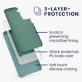 kwmobile Handyhülle für Samsung Galaxy S21 Hülle - Case Silikon - Kabelloses Laden - Schutzhülle Cover