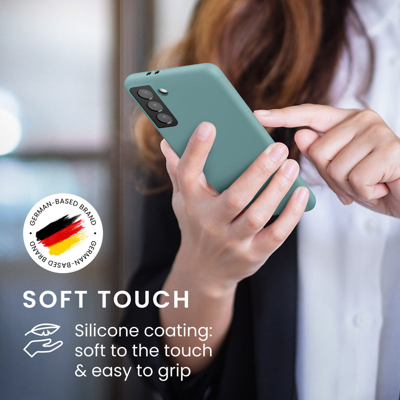 kwmobile Handyhülle für Samsung Galaxy S21 Hülle - Case Silikon - Kabelloses Laden - Schutzhülle Cover
