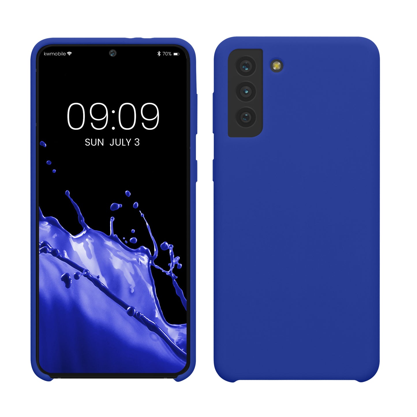 kwmobile Handyhülle für Samsung Galaxy S21 Plus Hülle - Case Silikon - Kabelloses Laden - Schutzhülle Cover