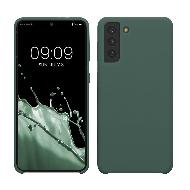 kwmobile Handyhülle für Samsung Galaxy S21 Plus Hülle - Case Silikon - Kabelloses Laden - Schutzhülle Cover