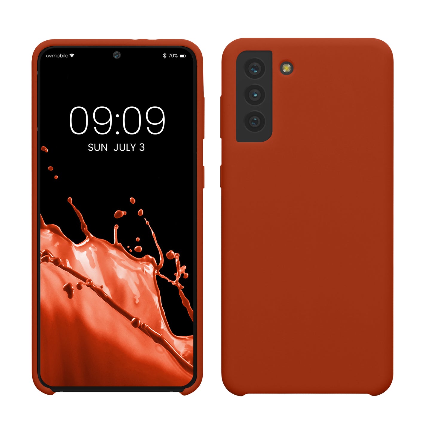 kwmobile Handyhülle für Samsung Galaxy S21 Plus Hülle - Case Silikon - Kabelloses Laden - Schutzhülle Cover