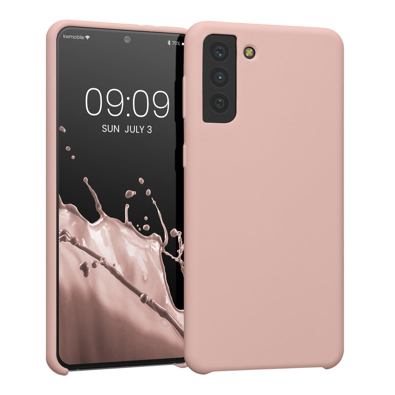 kwmobile Handyhülle für Samsung Galaxy S21 Plus Hülle - Case Silikon - Kabelloses Laden - Schutzhülle Cover