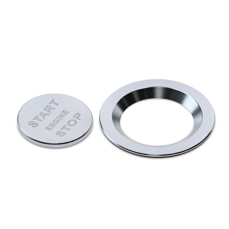 kwmobile Start/Stopp-Knopf Ringrahmen und Abdeckung kompatibel mit Land Rover Jaguar Start-Stop Button