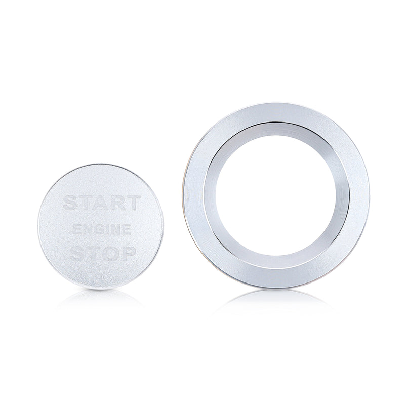 kwmobile Start/Stopp-Knopf Ringrahmen und Abdeckung kompatibel mit Land Rover Jaguar Start-Stop Button