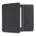 kwmobile Flip Hülle kompatibel mit Kobo Aura Edition 1 - Vorderfach Handschlaufe - Dunkelgrau Dunkelgrau  