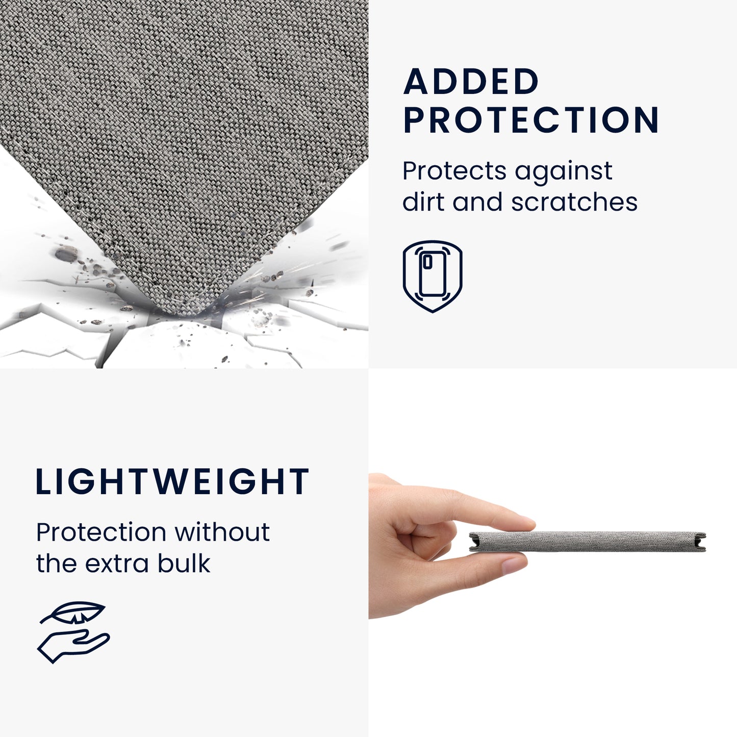 kwmobile Flip Hülle kompatibel mit Kobo Aura H2O Edition 2 - Vorderfach Handschlaufe