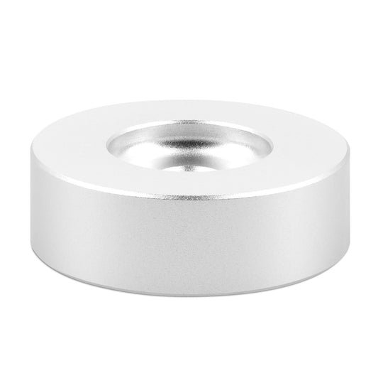 kwmobile 45 RPM Adapter für Schallplattenspieler - aus Aluminium - 3,8cm Durchmesser - Plattenspieler Adapter für 7" Platten mit großem Mittelloch Silber  [dsg01]