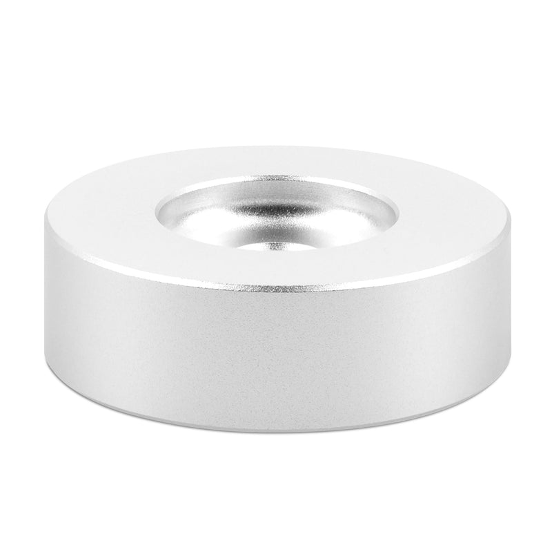 kwmobile 45 RPM Adapter für Schallplattenspieler - aus Aluminium - 3,8cm Durchmesser - Plattenspieler Adapter für 7" Platten mit großem Mittelloch Silber  [dsg01]