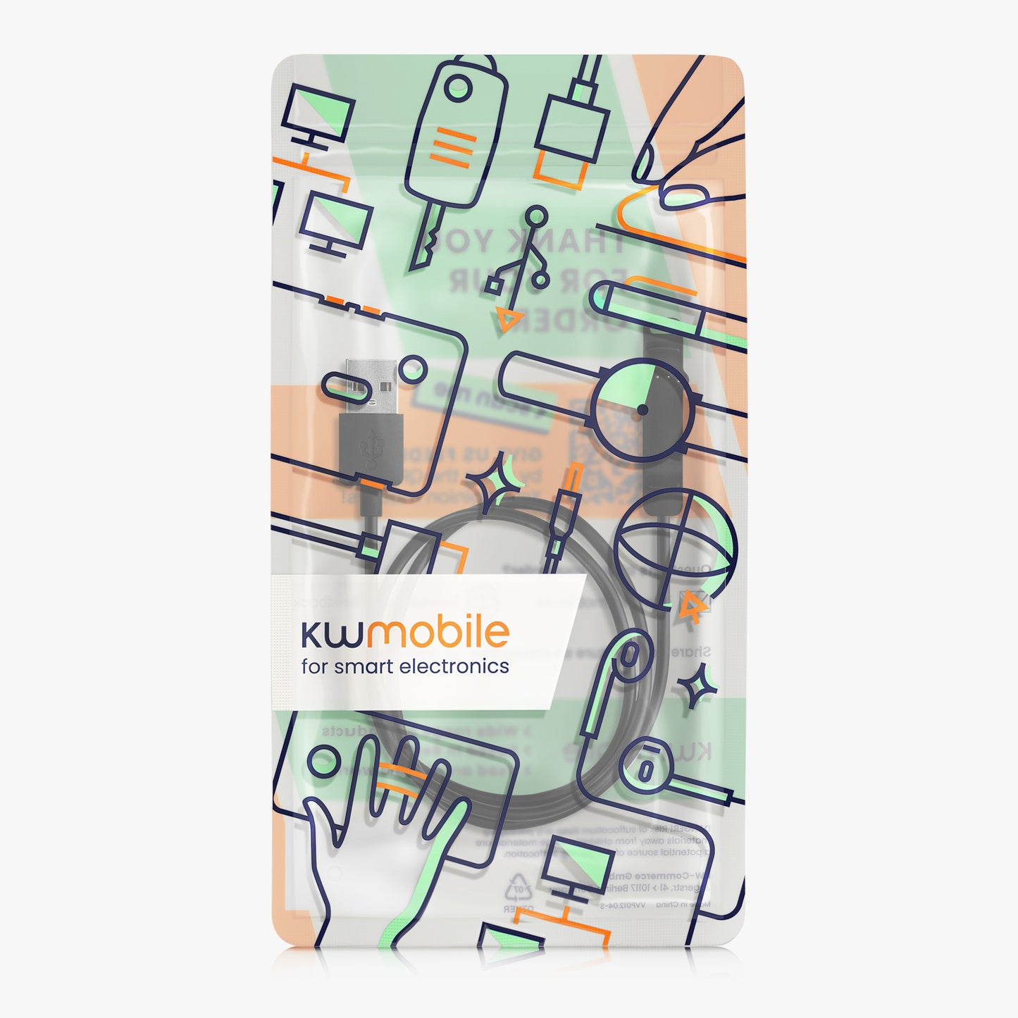 kwmobile USB Kabel Charger kompatibel mit Polar Unite Ladekabel - Smart Watch Ersatzkabel - Fitnesstracker Aufladekabel