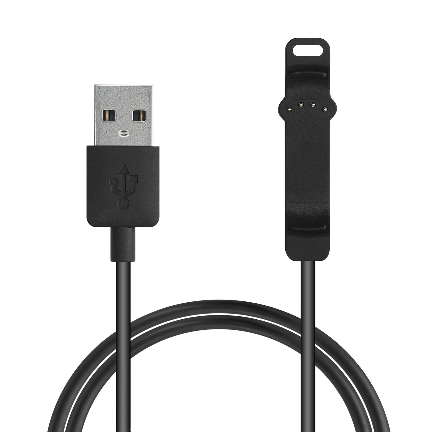 kwmobile USB Kabel Charger kompatibel mit Polar Unite Ladekabel - Smart Watch Ersatzkabel - Fitnesstracker Aufladekabel in Schwarz Schwarz  