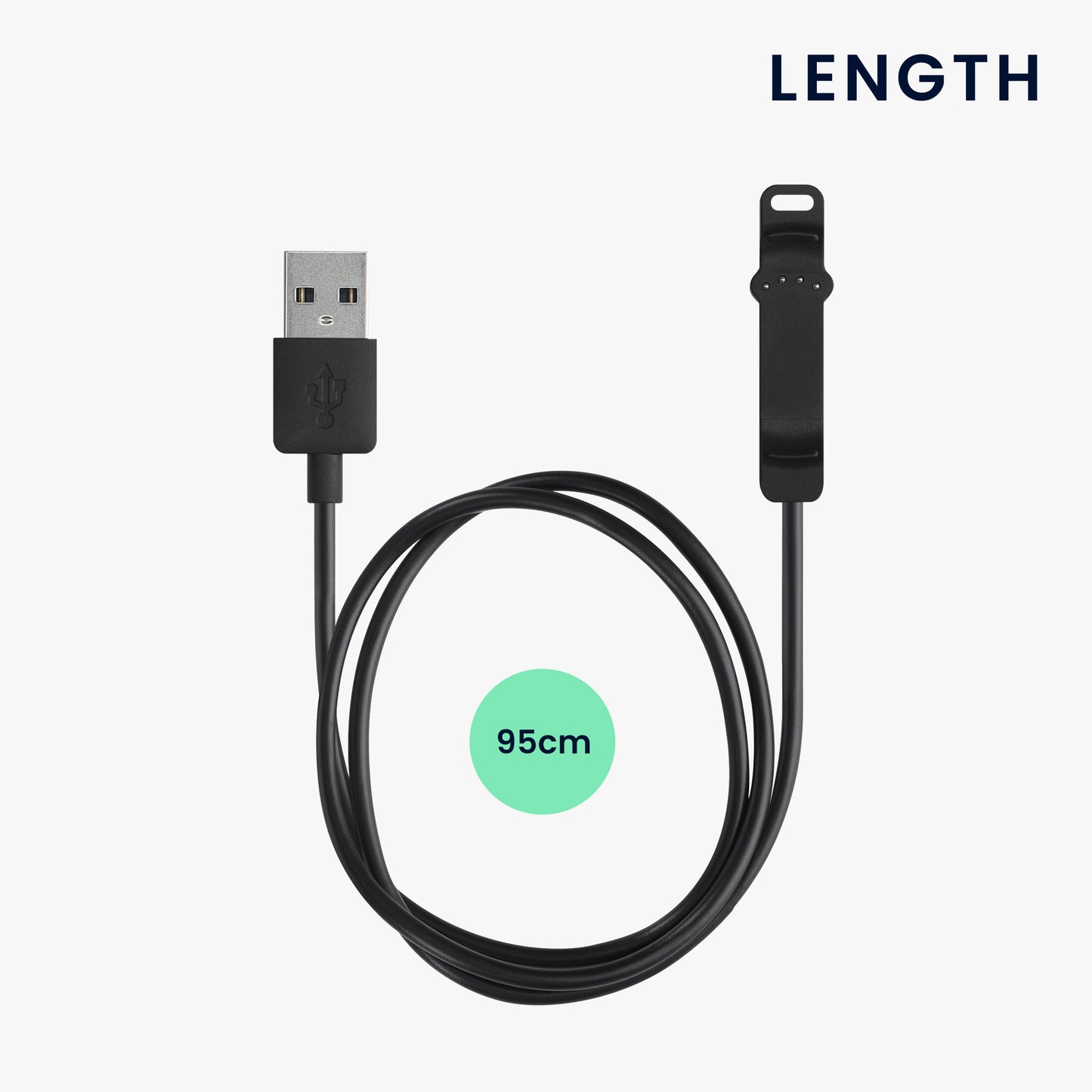 kwmobile USB Kabel Charger kompatibel mit Polar Unite Ladekabel - Smart Watch Ersatzkabel - Fitnesstracker Aufladekabel