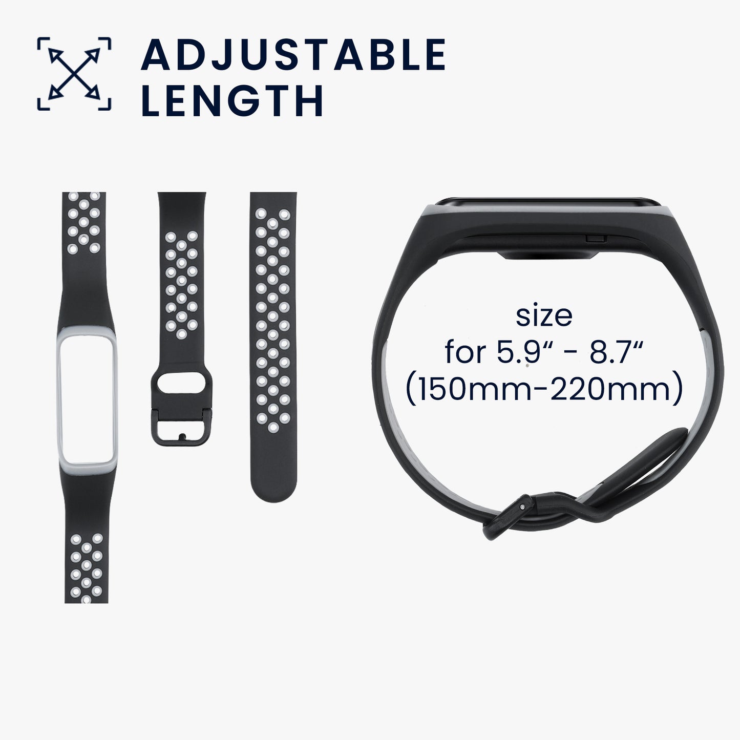 kwmobile Uhrenarmband für Samsung Galaxy Fit 2 Armband Fitnesstracker Band Set Ersatzarmband Smartwatch