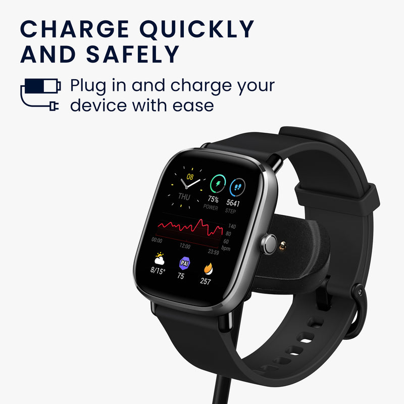 kwmobile USB Kabel Charger kompatibel mit Huami Amazfit Bip U / Bip U Pro / GTS 2e / GTR 2e / GTS 2 Mini / Pop Ladekabel Smart Watch Ersatzkabel Fitnesstracker Aufladekabel