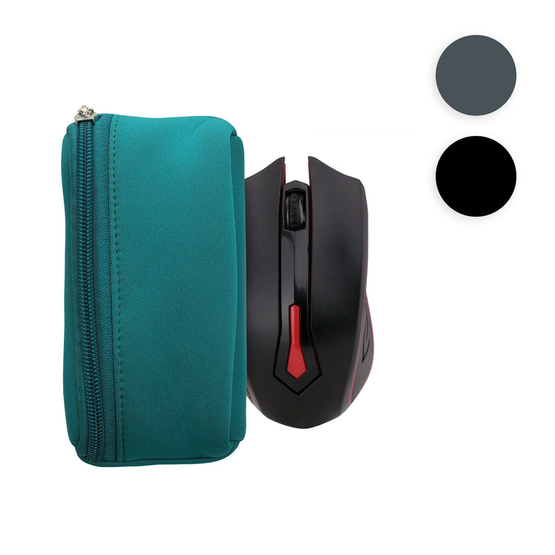kwmobile Hülle kompatibel mit Universal Gaming Mouse - Neopren Hülle für PC Mouse Schutzhülle - Computer Maus Tasche - Neopren Tasche für PC-Maus - Schwarz Schwarz  