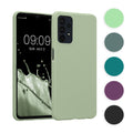 kwmobile Hülle kompatibel mit Samsung Galaxy A32 5G Hülle - weiches TPU Silikon Case - Cover geeignet für kabelloses Laden - Schwarz matt Schwarz matt  