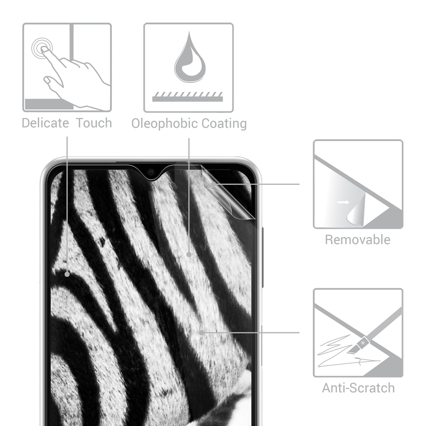 3x Folie kristallklar für Samsung Galaxy A32 5G