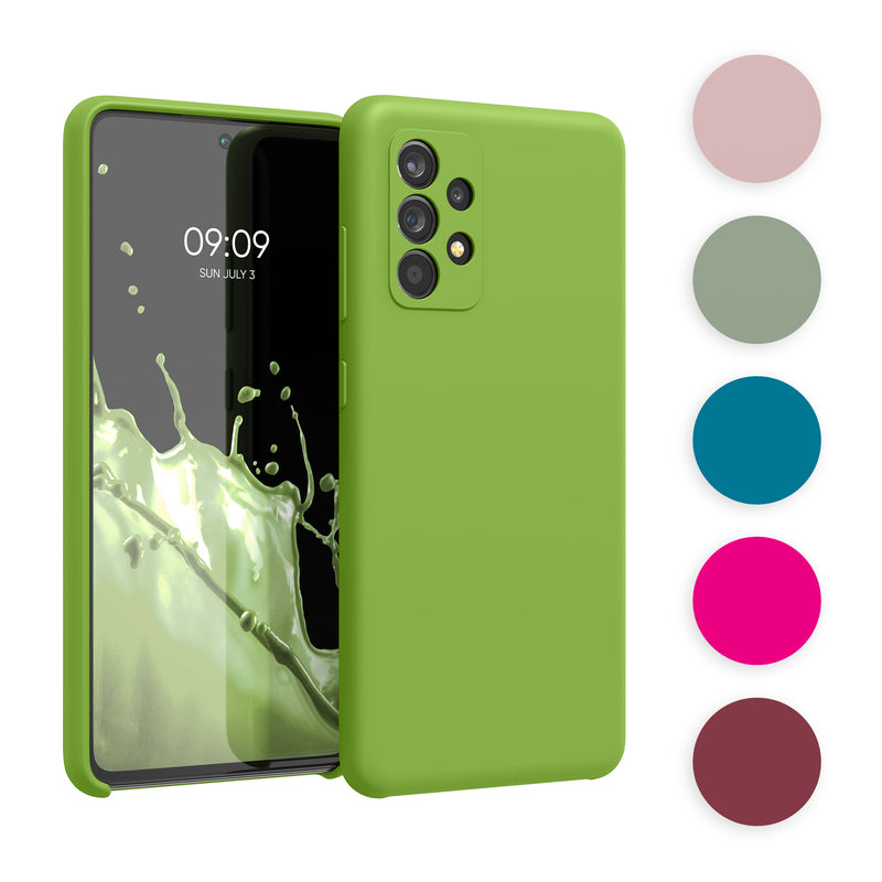 kwmobile Hülle kompatibel mit Samsung Galaxy A52 / A52 5G / A52s 5G Hülle - Silikon Handy Case - Handyhülle weiche Oberfläche - kabelloses Laden - Pastell Koralle Pastell Koralle  