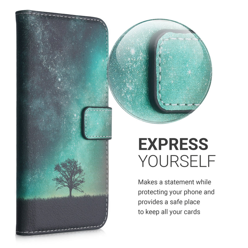 kwmobile Wallet Case kompatibel mit Samsung Galaxy A52 / A52 5G / A52s 5G Hülle - Cover mit Ständer und Kartenfächern