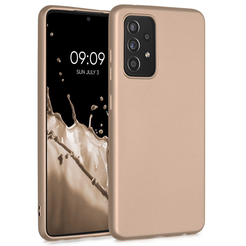 kwmobile Handyhülle für Samsung Galaxy A52 / A52 5G / A52s 5G Hülle - Silikon Case metallisch schimmernd - Schutzhülle Cover