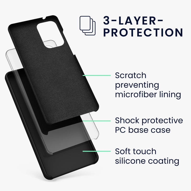 kwmobile Handyhülle für Samsung Galaxy A72 Hülle - Case Silikon - Kabelloses Laden - Schutzhülle Cover