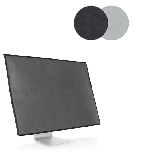kwmobile Hülle kompatibel mit 24-26" Monitor - mit 2 Fächern auf Rückseite - Schutzhülle in Dunkelgrau Dunkelgrau  