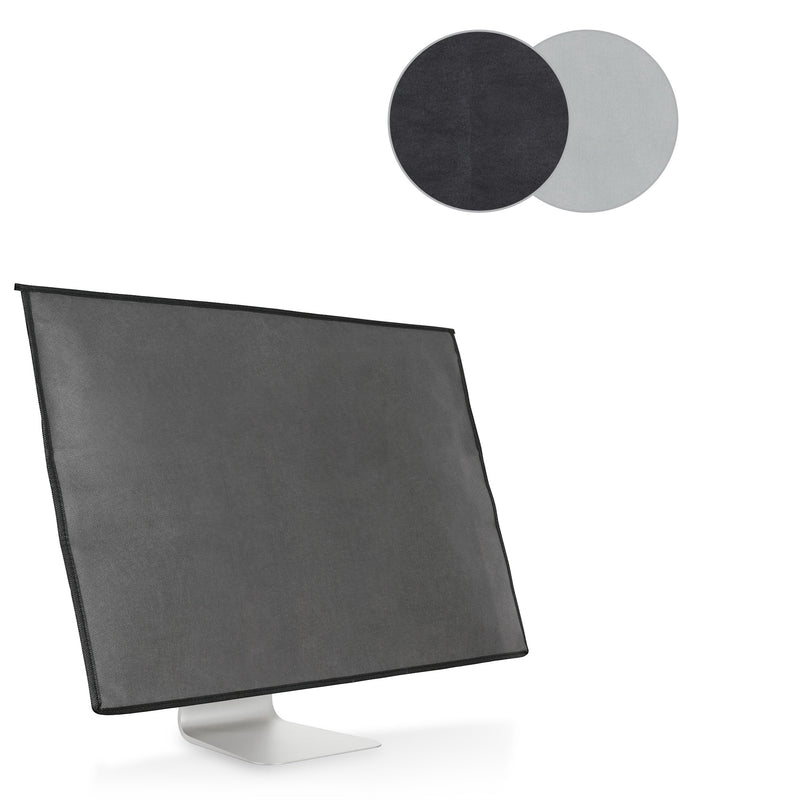 kwmobile Hülle kompatibel mit 24-26" Monitor - mit 2 Fächern auf Rückseite - Schutzhülle in Dunkelgrau Dunkelgrau  