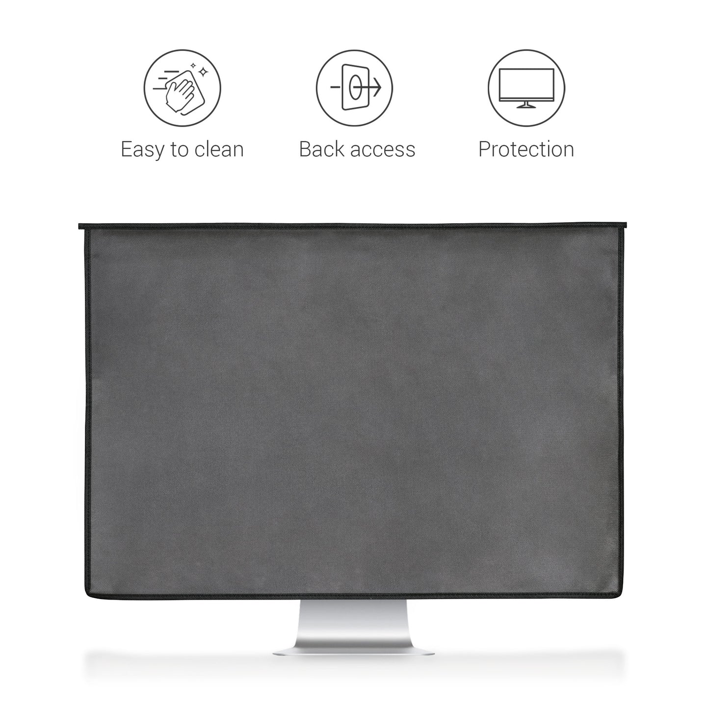 kwmobile Hülle kompatibel mit 24-26" Monitor - mit 2 Fächern auf Rückseite - Schutzhülle