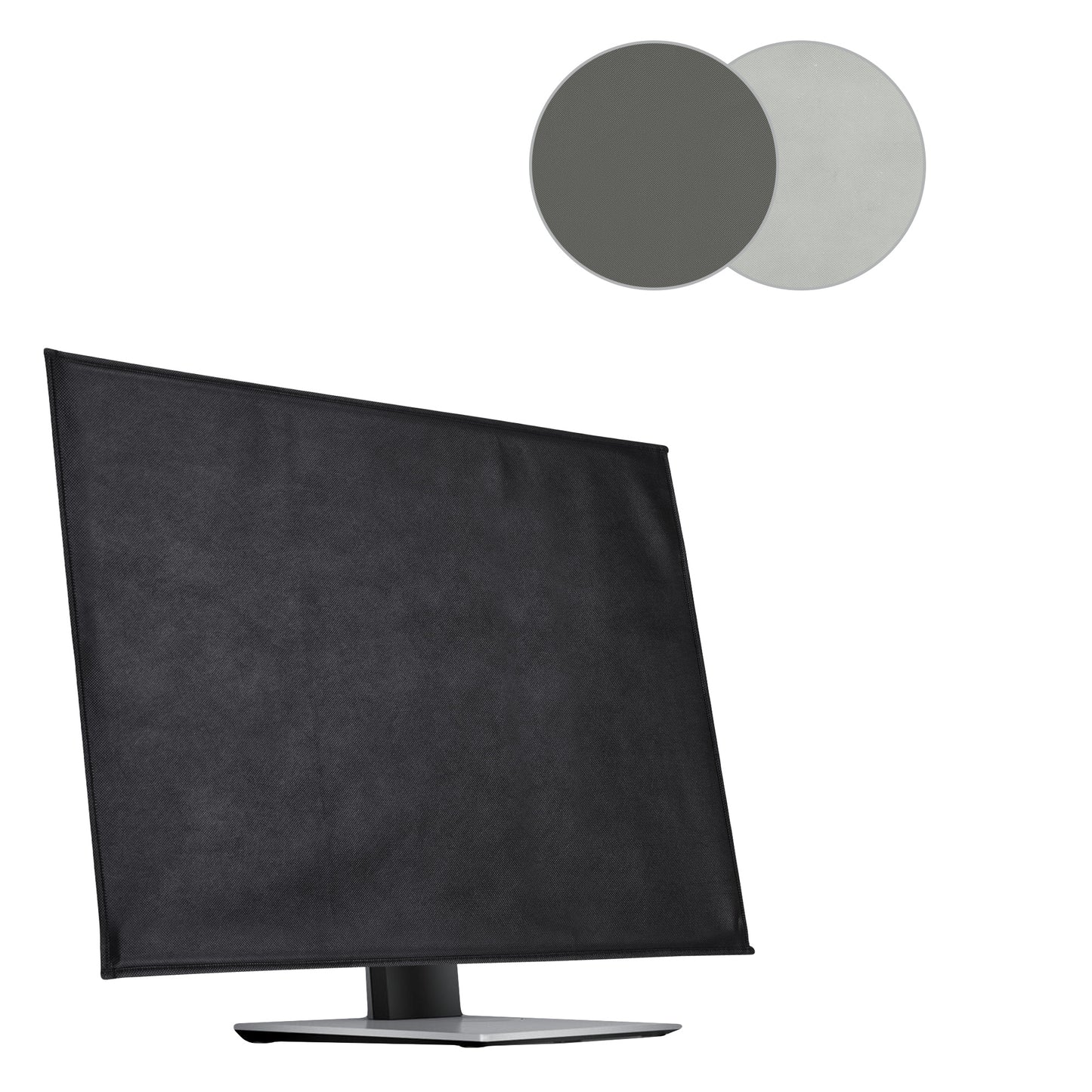 kwmobile Hülle kompatibel mit 27-28" Monitor - mit 2 Fächern auf Rückseite - Schutzhülle in Dunkelgrau Dunkelgrau  