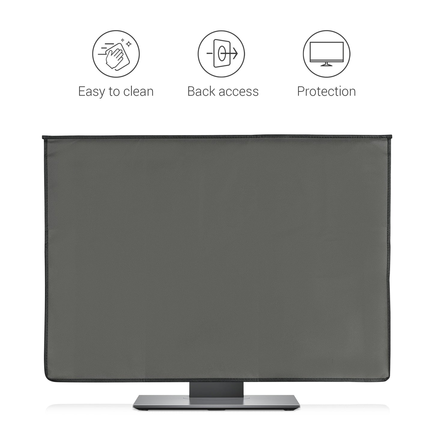 kwmobile Hülle kompatibel mit 27-28" Monitor - mit 2 Fächern auf Rückseite - Schutzhülle