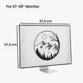 kwmobile Hülle kompatibel mit 27-28" Monitor mit 2 Fächern auf Rückseite Schutzhülle