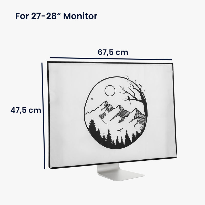 kwmobile Hülle kompatibel mit 27-28" Monitor mit 2 Fächern auf Rückseite Schutzhülle