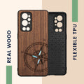 kwmobile Hülle kompatibel mit OnePlus 9 Pro Hülle - Handy Cover - TPU Handyhülle Kompass Vintage