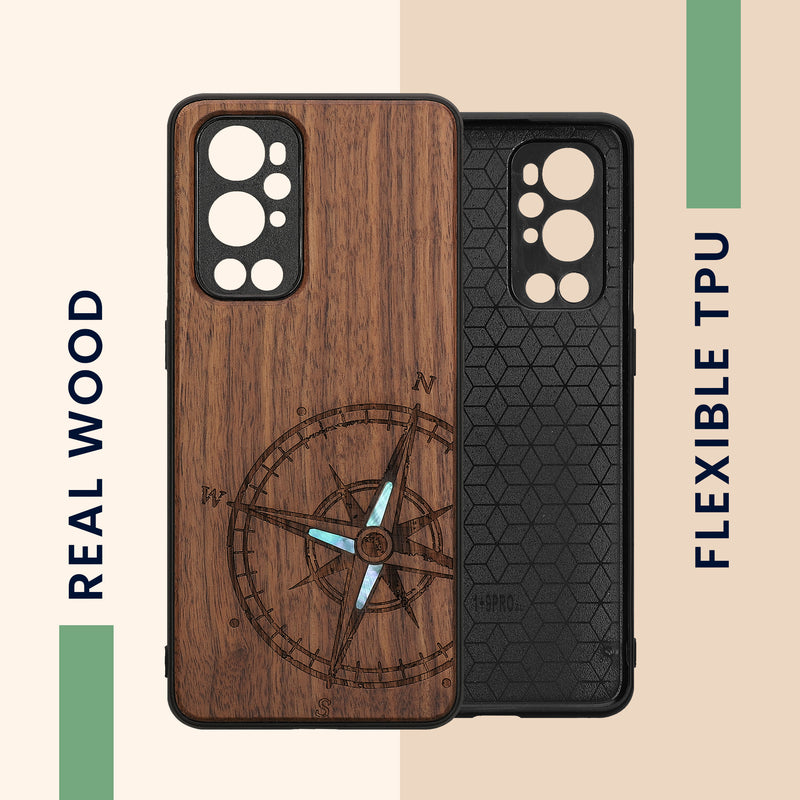 kwmobile Hülle kompatibel mit OnePlus 9 Pro Hülle - Handy Cover - TPU Handyhülle Kompass Vintage