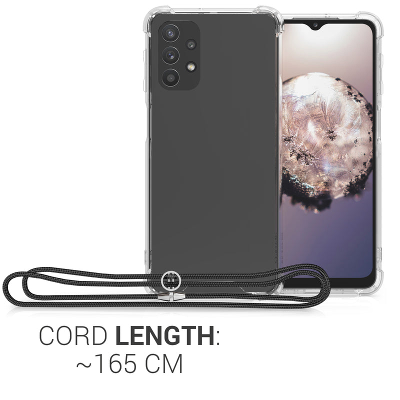 kwmobile Necklace Case kompatibel mit Samsung Galaxy A32 5G Hülle Silikon Cover mit Handykette Band Handyhülle