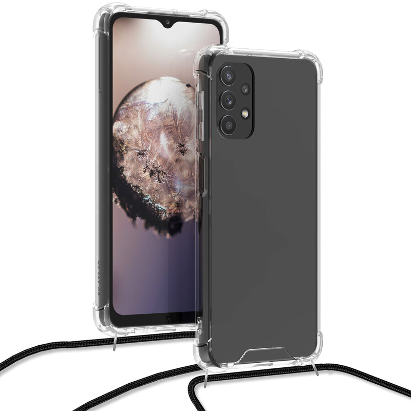 kwmobile Necklace Case kompatibel mit Samsung Galaxy A32 5G Hülle Silikon Cover mit Handykette Band Handyhülle