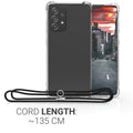 kwmobile Necklace Case kompatibel mit Samsung Galaxy A52 / A52 5G / A52s 5G Hülle Silikon Cover mit Handykette Band Handyhülle