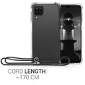 kwmobile Necklace Case kompatibel mit Samsung Galaxy A12 Hülle Silikon Cover mit Handykette Band Handyhülle Transparent