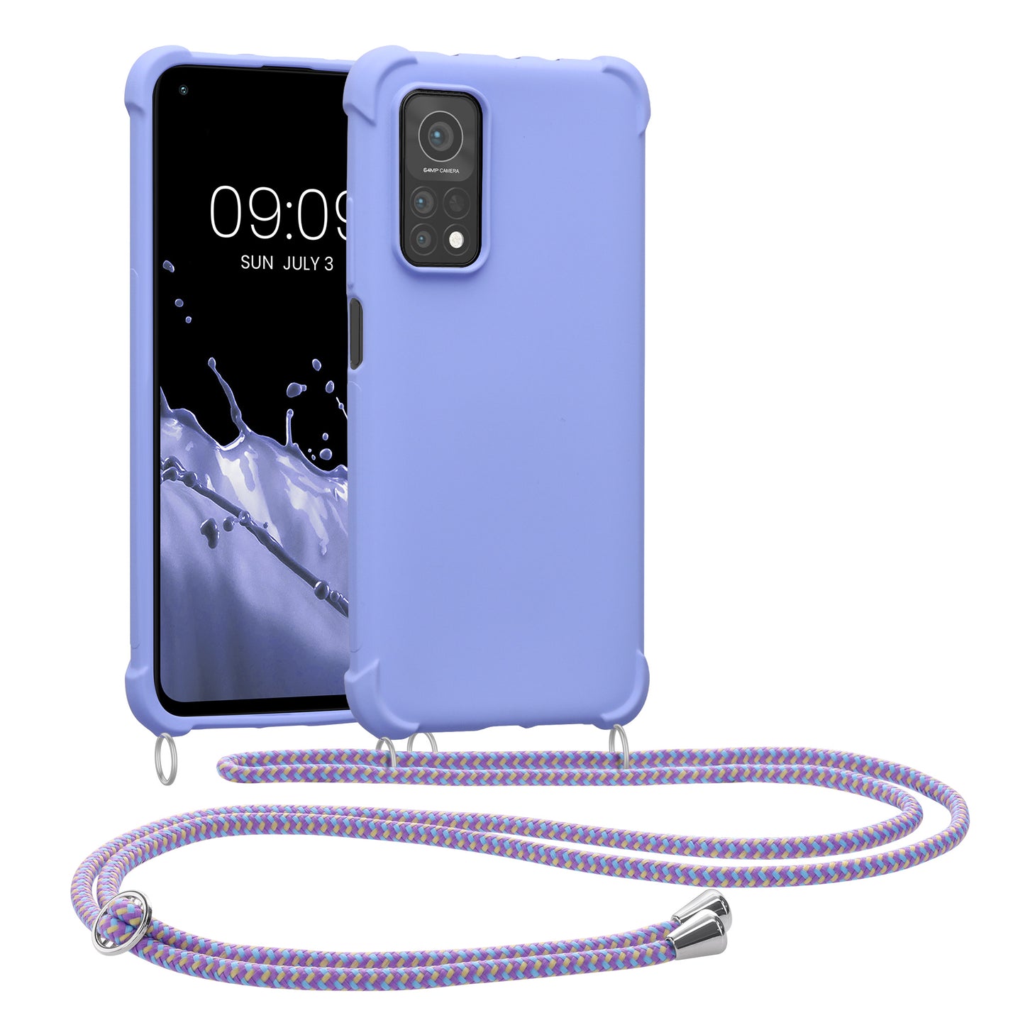 kwmobile Necklace Case kompatibel mit Xiaomi Mi 10T / Mi 10T Pro Hülle - Cover mit Kordel zum Umhängen - Silikon Schutzhülle