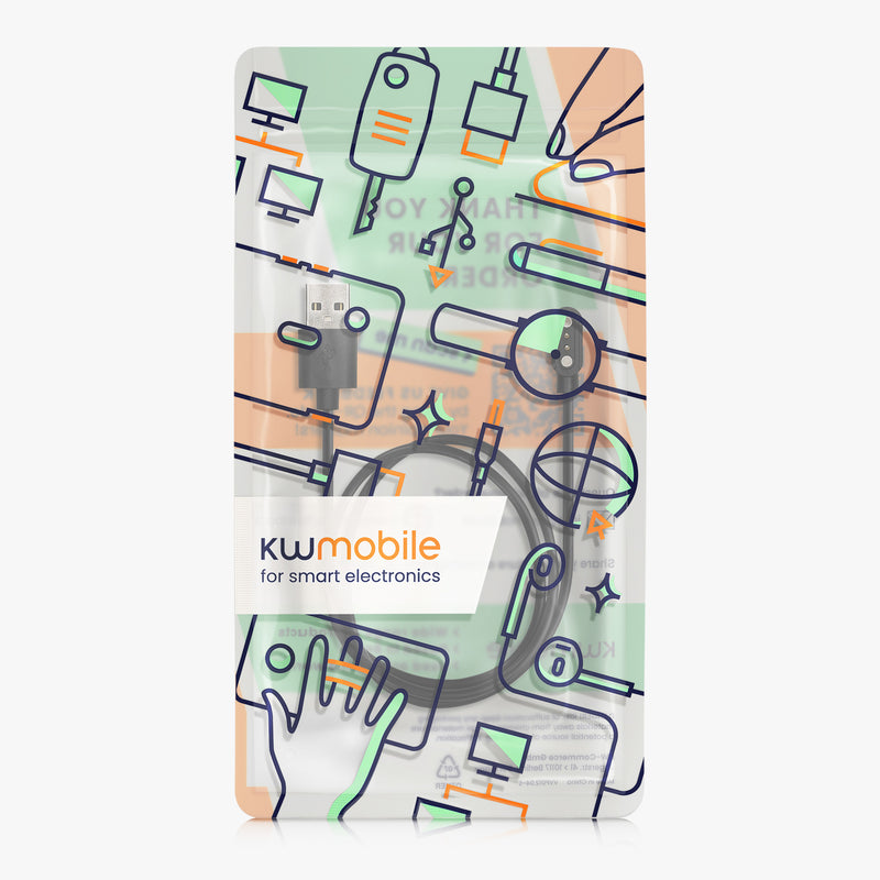 kwmobile USB Kabel Charger kompatibel mit Willful Fitnesstracker / Smartwatch YAMAY / Fitpolo / Wyze / Umidigi Ladekabel - Smart Watch Ersatzkabel - Fitnesstracker Aufladekabel