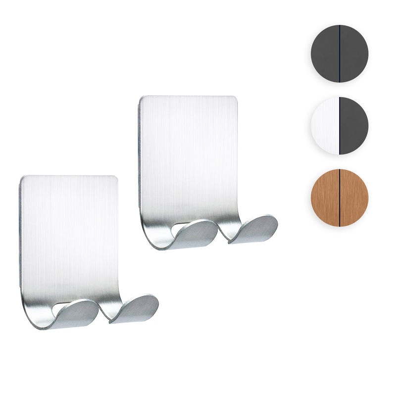 kwmobile 2x selbstklebende Halterung für Rasierer - für versch. Oberflächen - Nassrasierer Halter Set - Wand Haken Rosegold Rosegold  [dsg04]