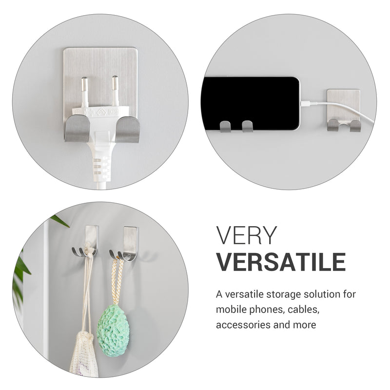 kwmobile selbstklebende Halterung für Rasierer für verschiedene Oberflächen Nassrasierer Halter Set Wand Haken
