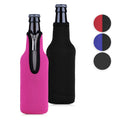 kwmobile 2x 330ml Flasche Flaschenkühler - für Bier und andere Getränke - aus isoliertem Neopren - Kühler in Blau Rot Blau  [dsg04]