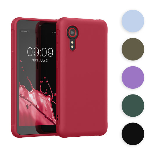 kwmobile Hülle kompatibel mit Samsung Galaxy Xcover 5 Hülle - weiches TPU Silikon Case - Cover geeignet für kabelloses Laden - Klassisch Rot Klassisch Rot  