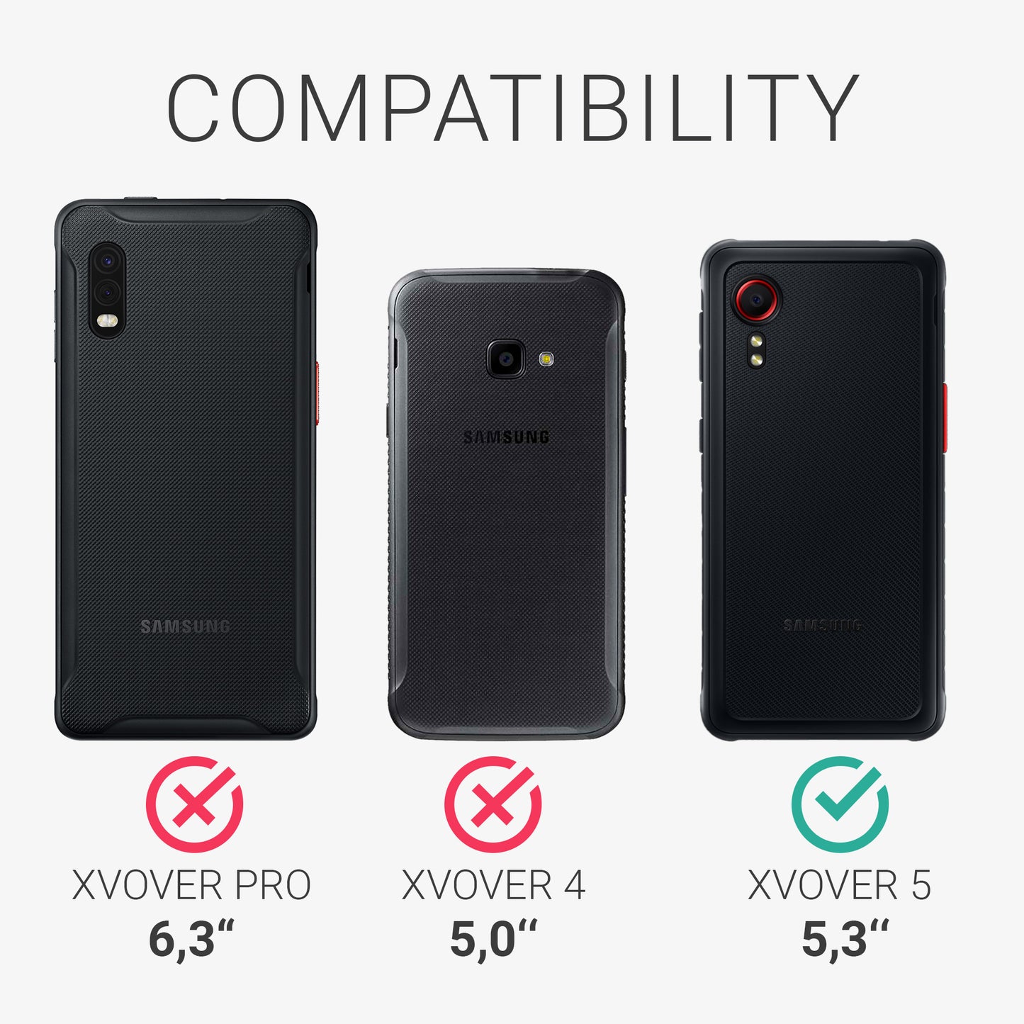 kwmobile Schutzhülle kompatibel mit Samsung Galaxy Xcover 5 - Flip Case Handyhülle
